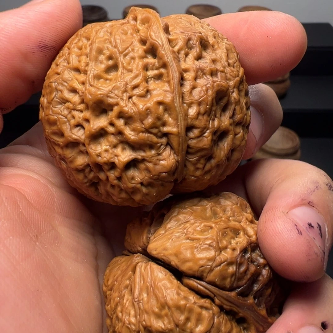 吊坠文玩核桃蚂蚁纹元宝45mm