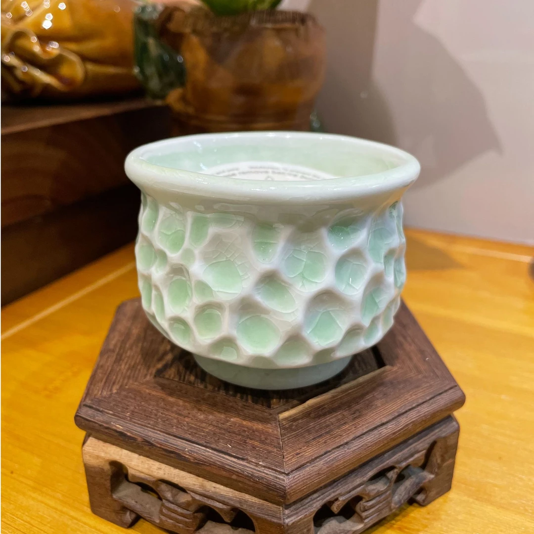 绿色波纹香薰 陶瓷装