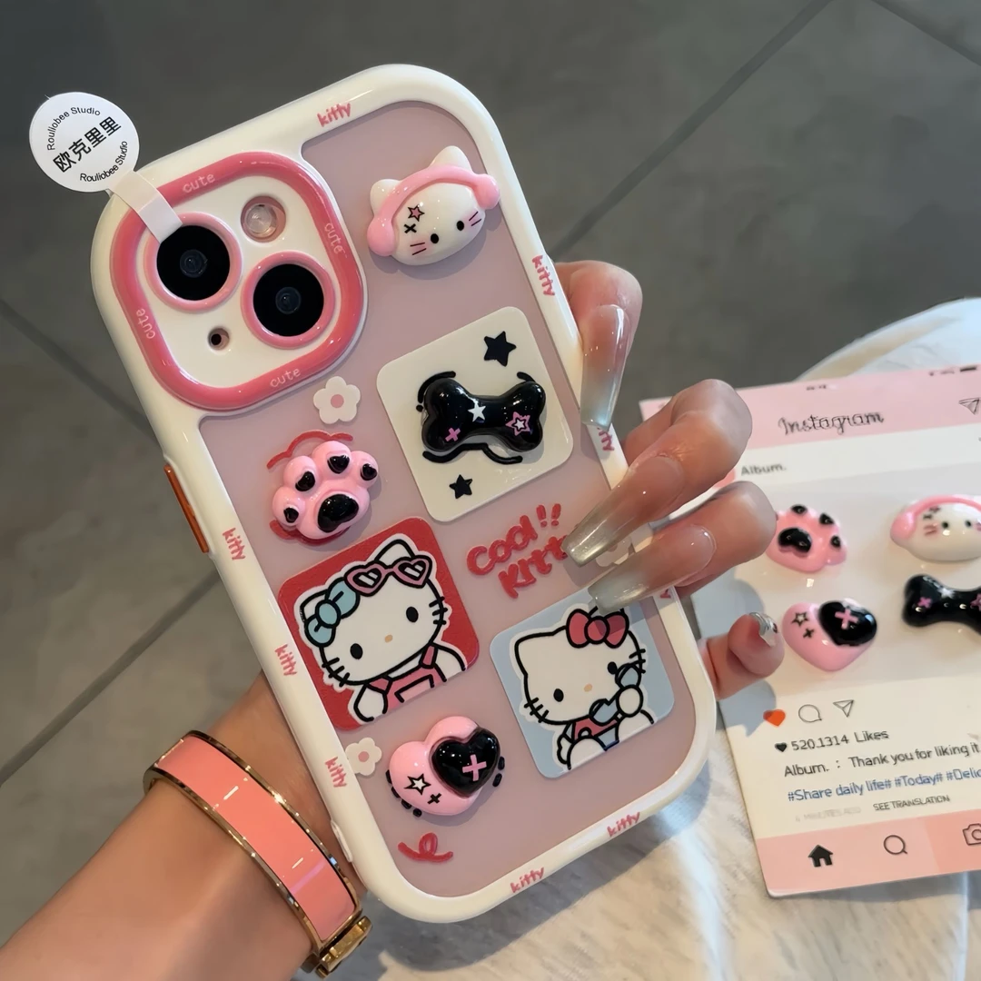 欧克里里音乐coolkitty小猫贴件苹果16手机壳华为vivo小米15oppo