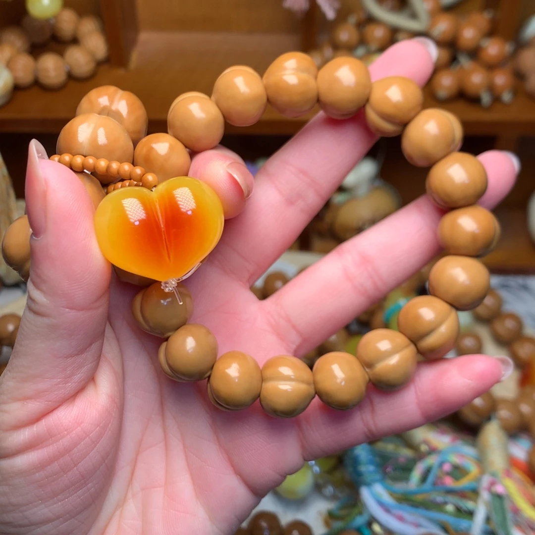 幸***-猴头核桃吊坠新款13屁桃手串爱心