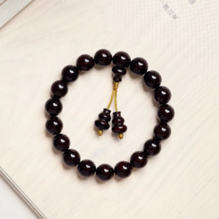 印度小叶紫檀1.0*20颗爆星单圈手串