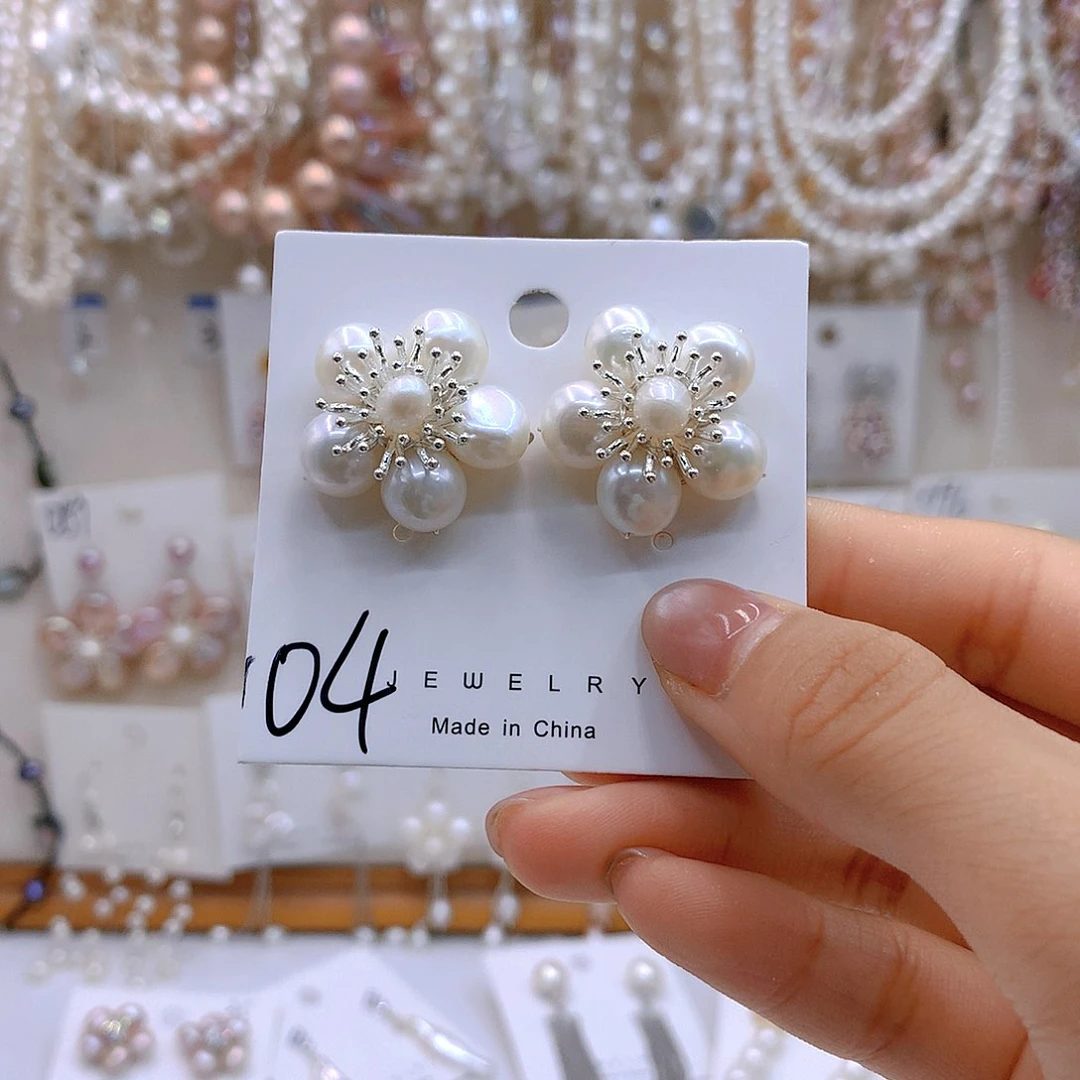 银S925镶嵌淡水珍珠发饰F**?