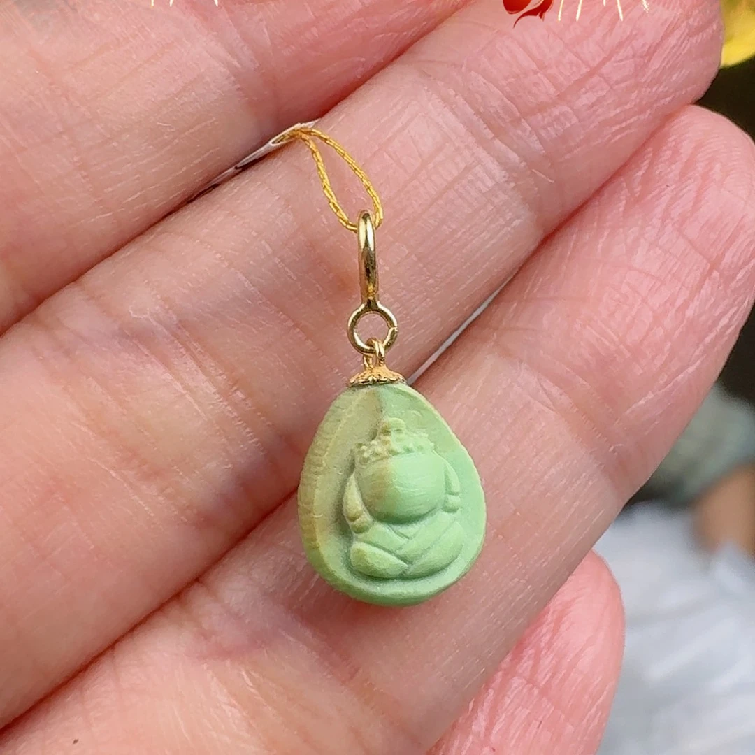 绿松石珠宝奇石18K金镶嵌