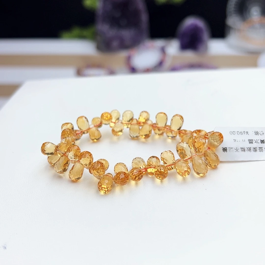 水晶手链未镶嵌?黄水晶水滴19.77