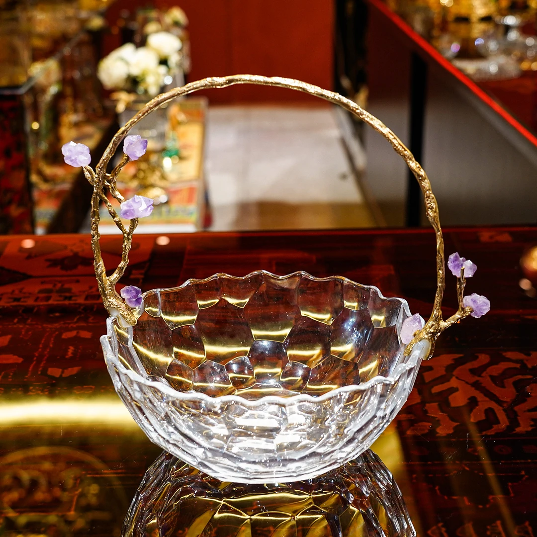 【本尼家】RK01花篮果盘零食盘家用客厅茶几收纳盘装饰摆件