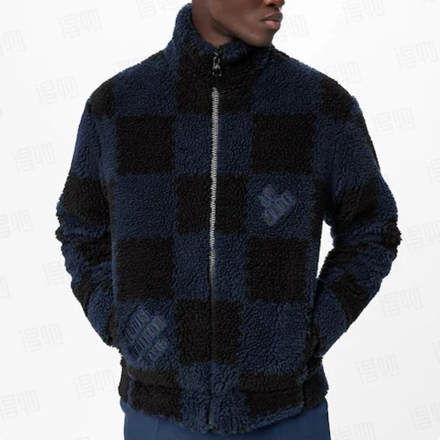 95新 LouisVuitton/路易威登 3002/nigo2联名棋盘格羊羔绒外套/XL