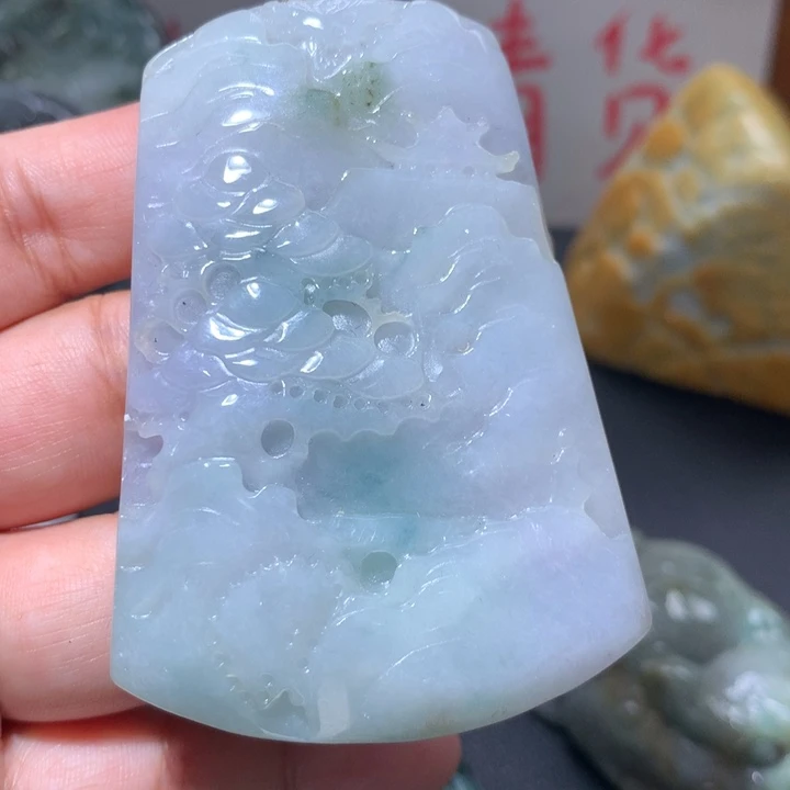 翡翠未镶嵌颈饰保真天然A货翡翠