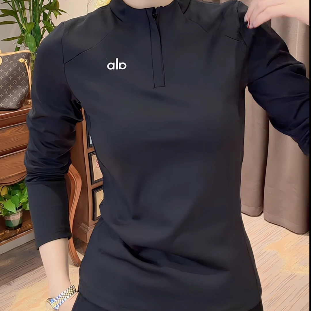 新款气质修身单向导湿拉链打底显瘦气质衫