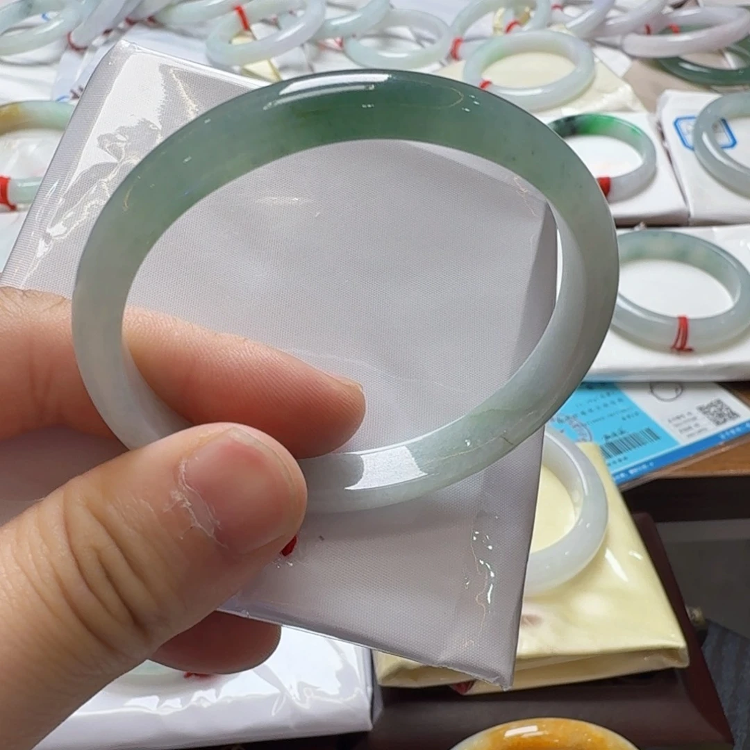 翡翠手镯未镶嵌贵妃57 58