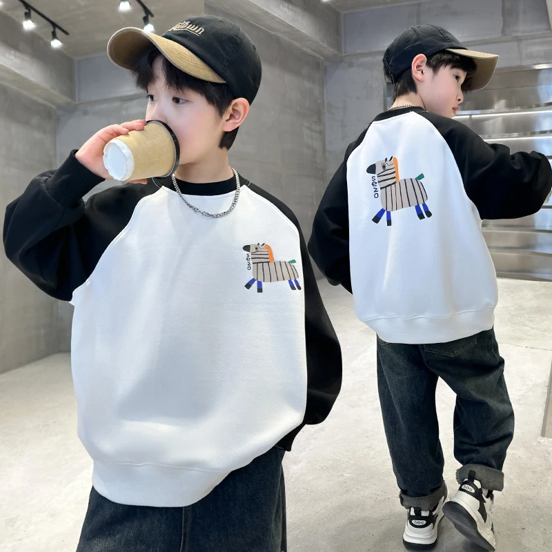中大童秋款长袖卫衣儿童男童洋气时尚休闲韩版春秋款秋季男孩套头