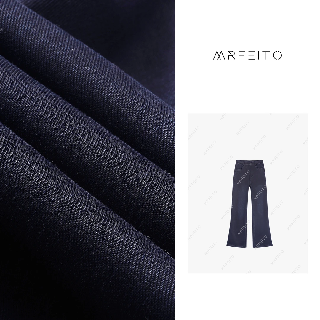 时尚复古休闲显瘦女士微喇牛仔裤H677K01Q28789