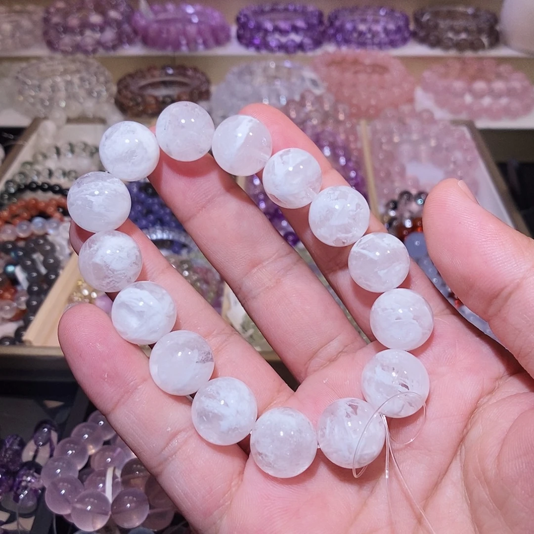 未镶嵌手链水晶白雪花14.5mm