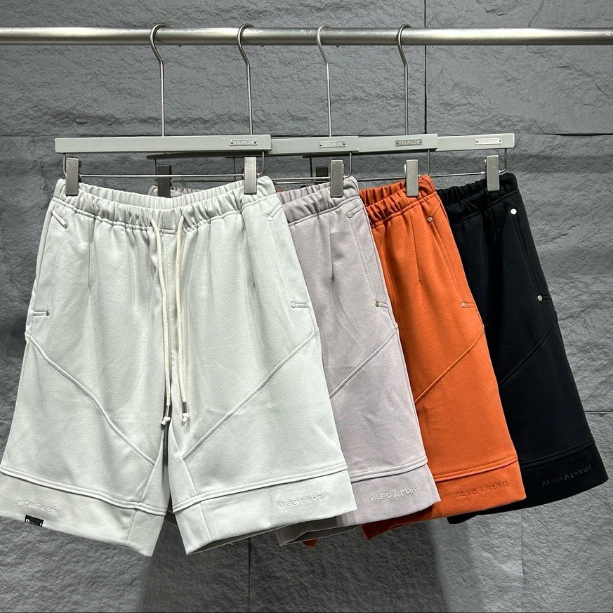 港风夏季青年短裤简约微弹力纯色外穿中裤时尚薄款