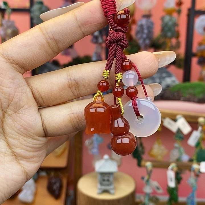 玛瑙/玉髓未镶嵌车挂