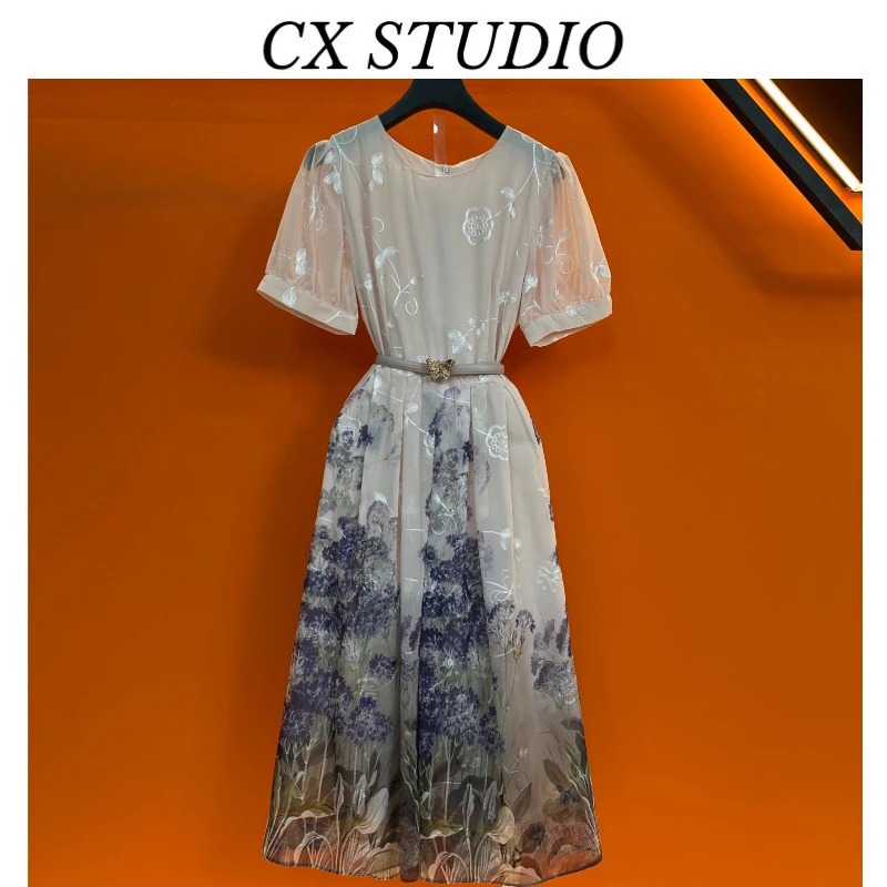 经典收腰轻奢时尚夏季连衣裙（定制女装）S2115