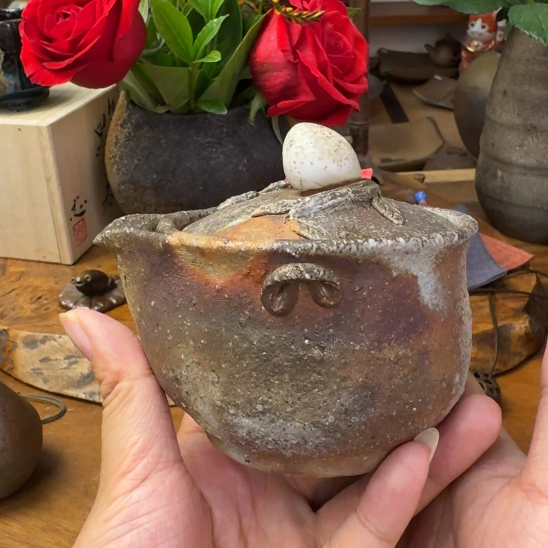 柴岗守备前烧山土桃子宝瓶福利一口价