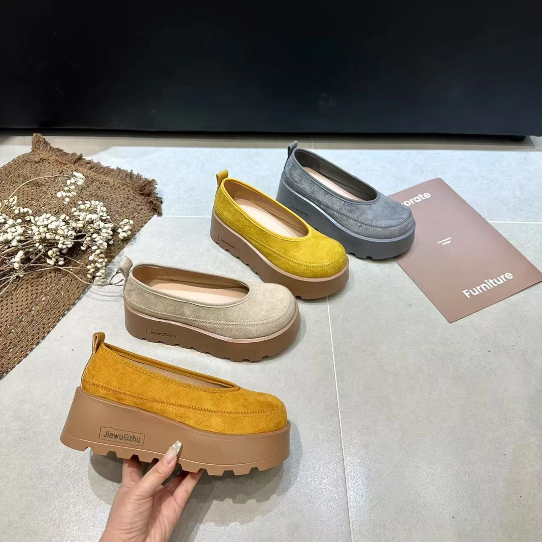 【档口直销】 欧若风增高6CM2025春季新款休闲时尚百搭厚底气质女鞋