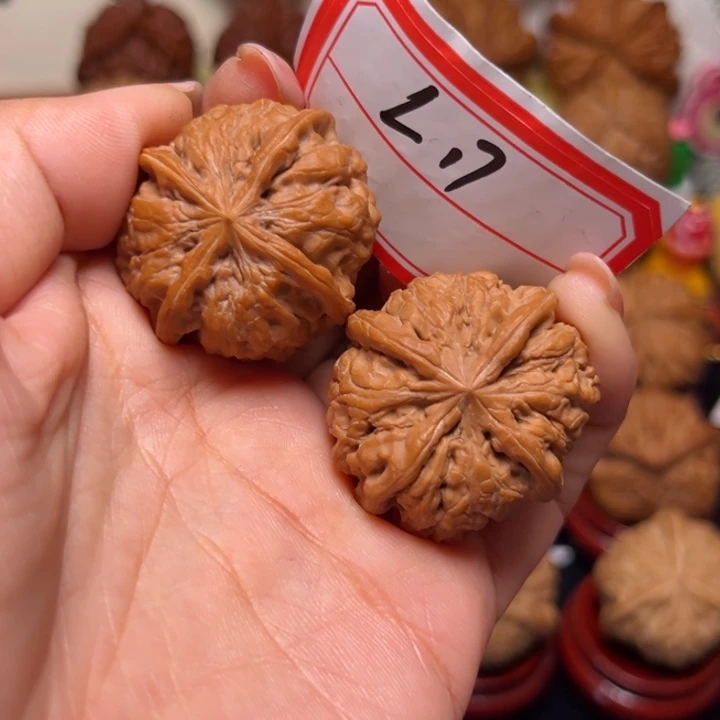 吊坠文玩核桃33.5尺雨花石四棱17