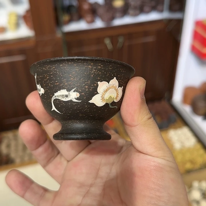 紫砂茶壶杯子黑料