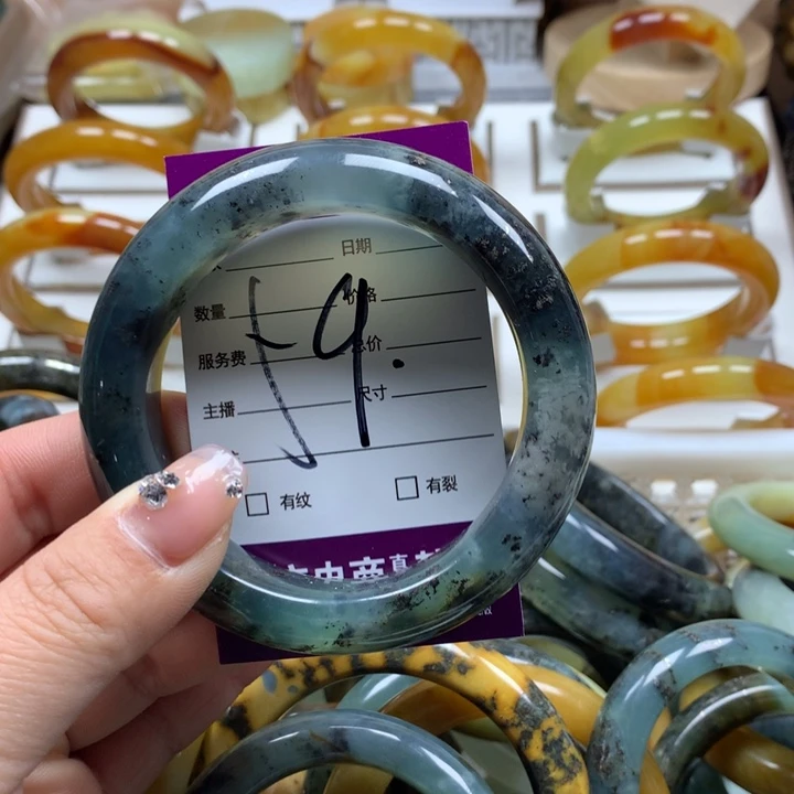 蛇纹石玉手镯未镶嵌雅*