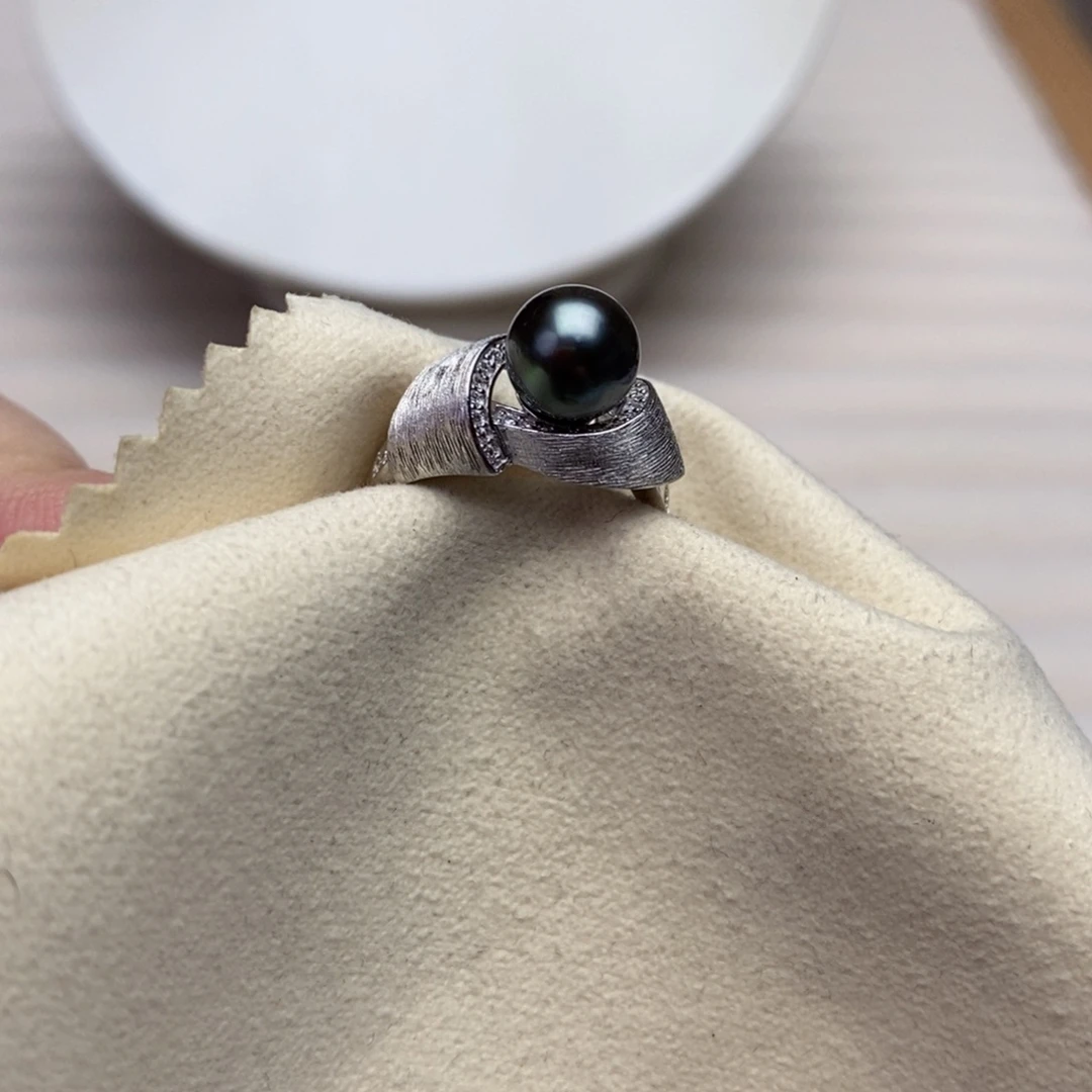 海水珍珠戒指银S925镶嵌