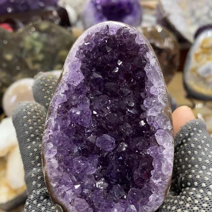 未镶嵌紫晶珠宝半成品