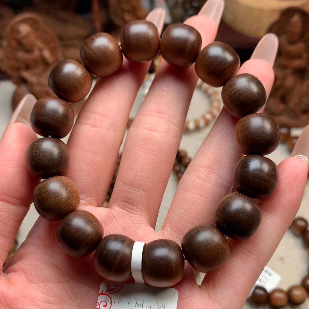 檀香木手串/手链老山檀香1314焦糖黑肉沉水檀香王