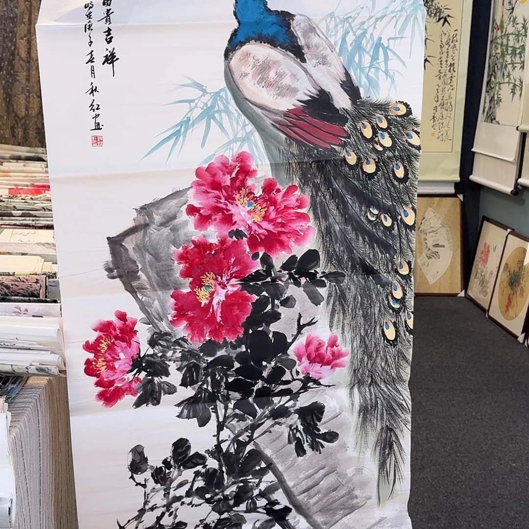 纯手绘国画作品好看四尺