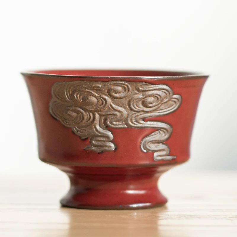 文良甄品祥云将军杯陶瓷泡茶壶带过滤单泡茶器办公室手工功夫单壶