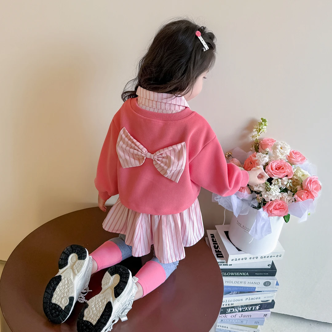 女童套装春秋款2025新款小童3-6岁8宝宝洋气时髦儿童小女孩两件套