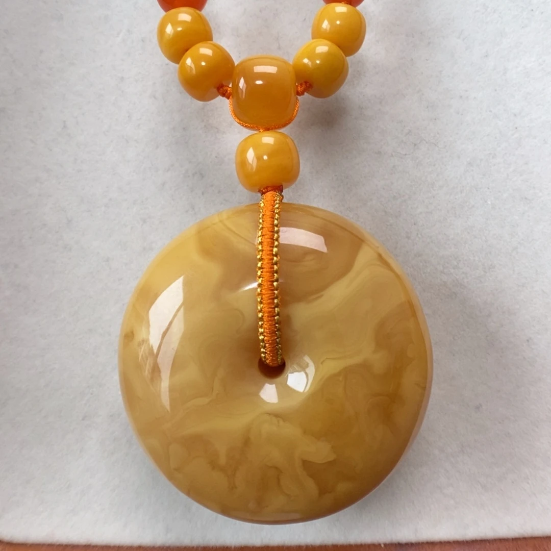 蜜蜡未镶嵌项链吊坠