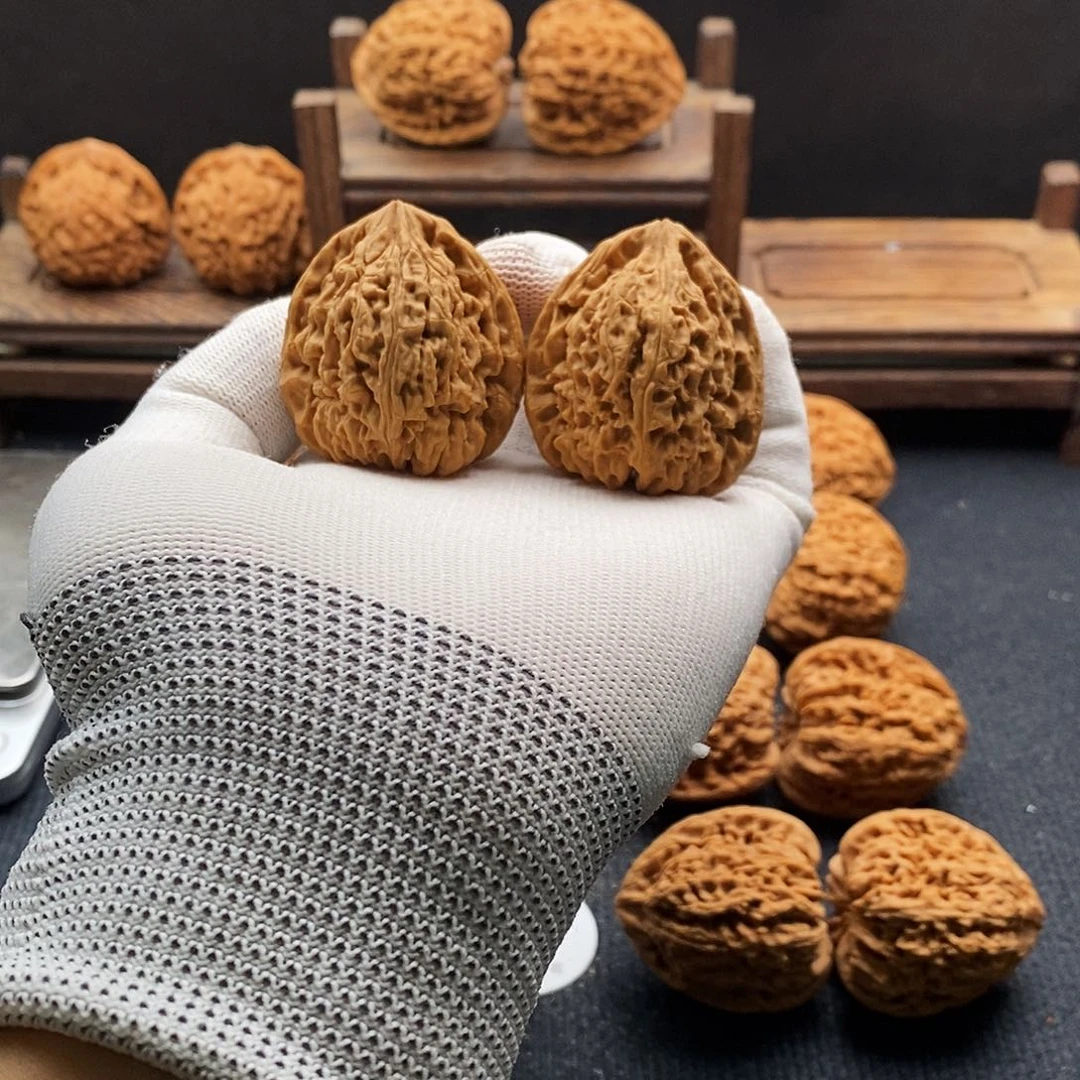 把件文玩核桃39-39-42姜黄皮高炮南疆全品