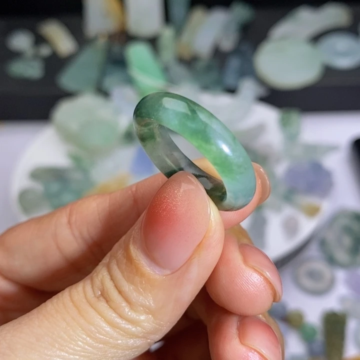 定制翡翠未镶嵌戒圈14#
