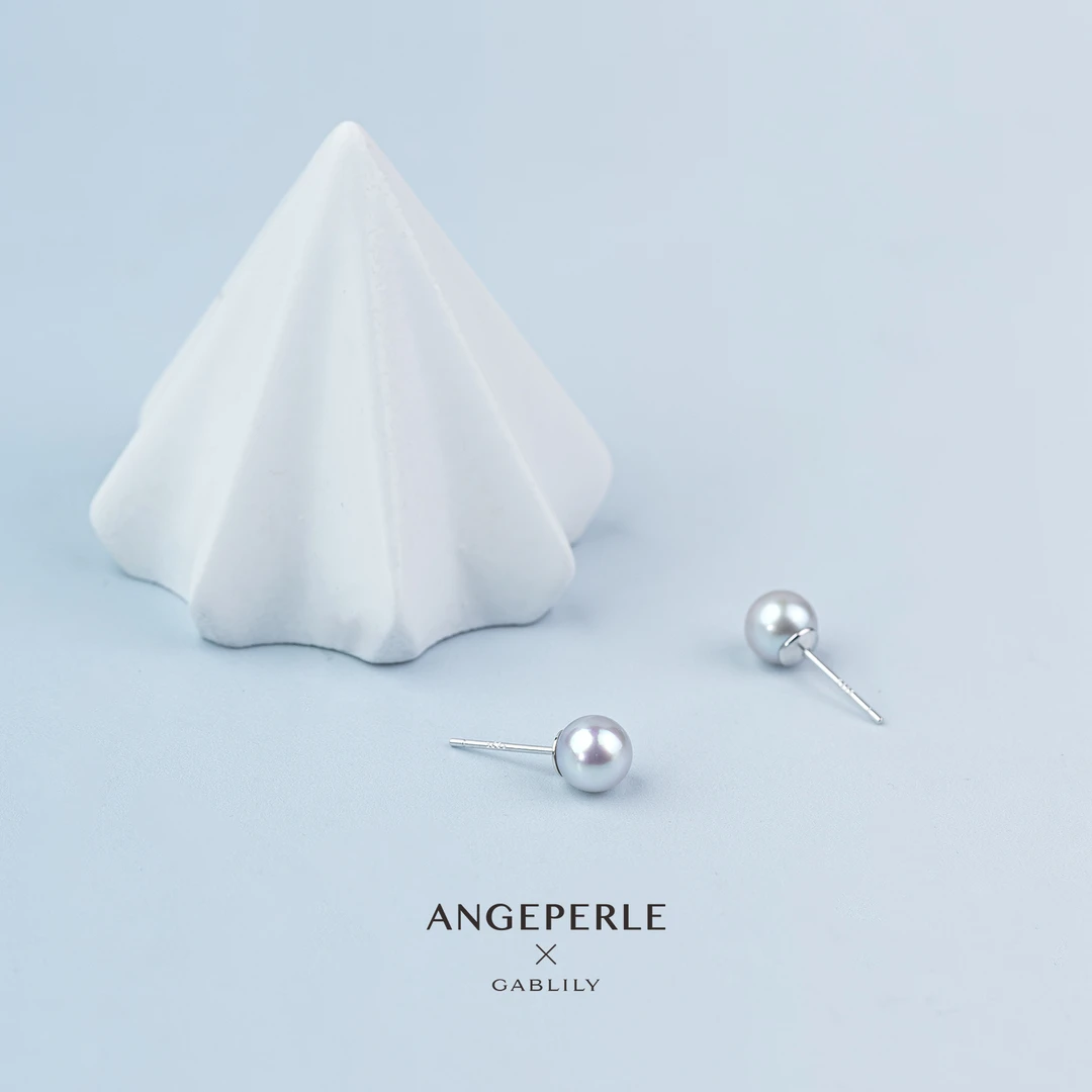 【陈妍君专属】天使之泪 海水珍珠S925银真多麻色耳饰6-7mm百搭气质