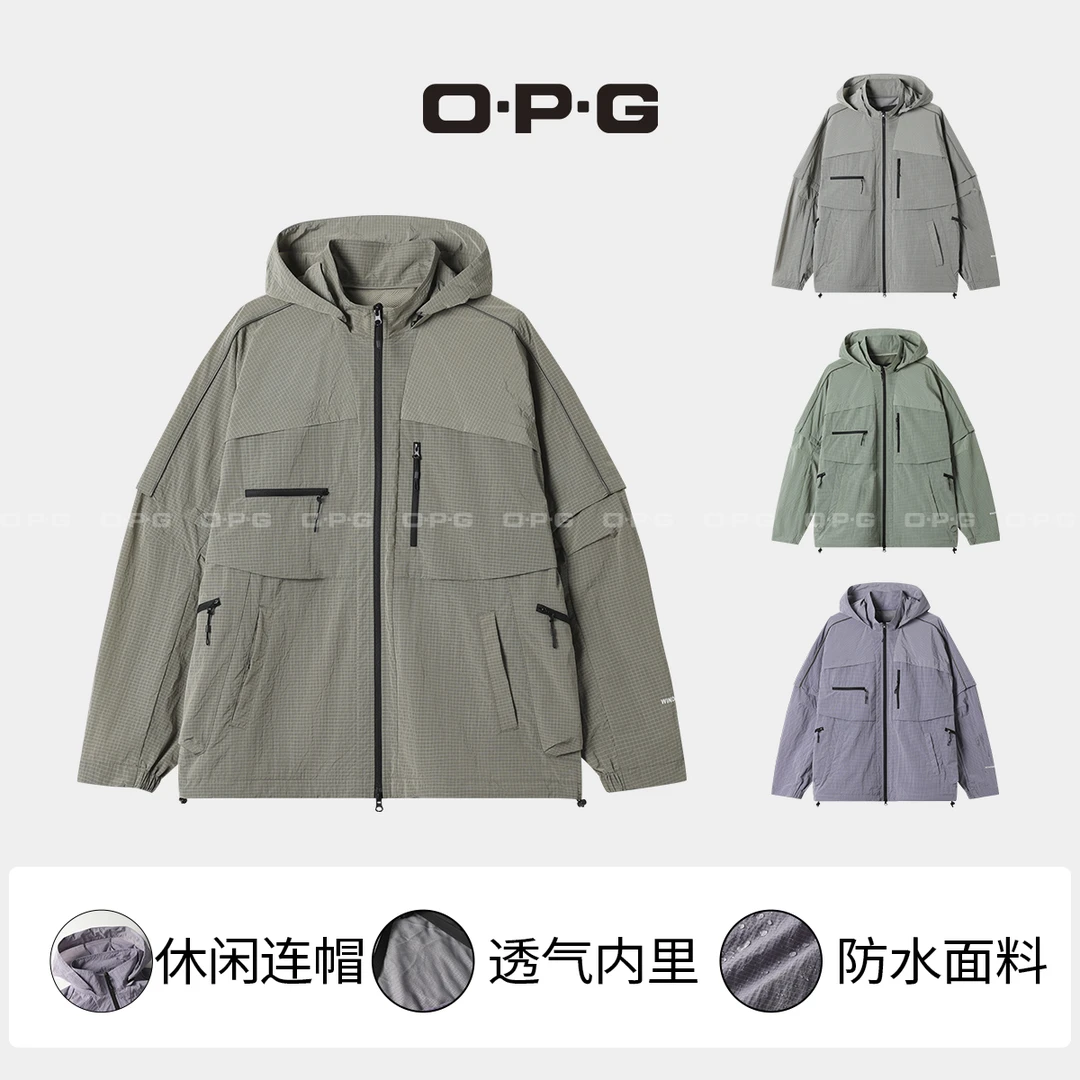 【暑假出行记】遥发服装UPF50+轻量款透气拼接防晒情侣外套88974