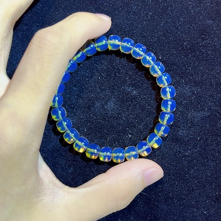 未镶嵌蓝珀珠宝奇石8mm