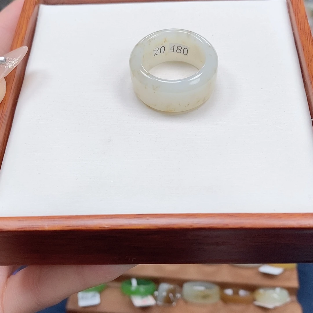 和田玉戒指未镶嵌乃**记专拍6-19.2