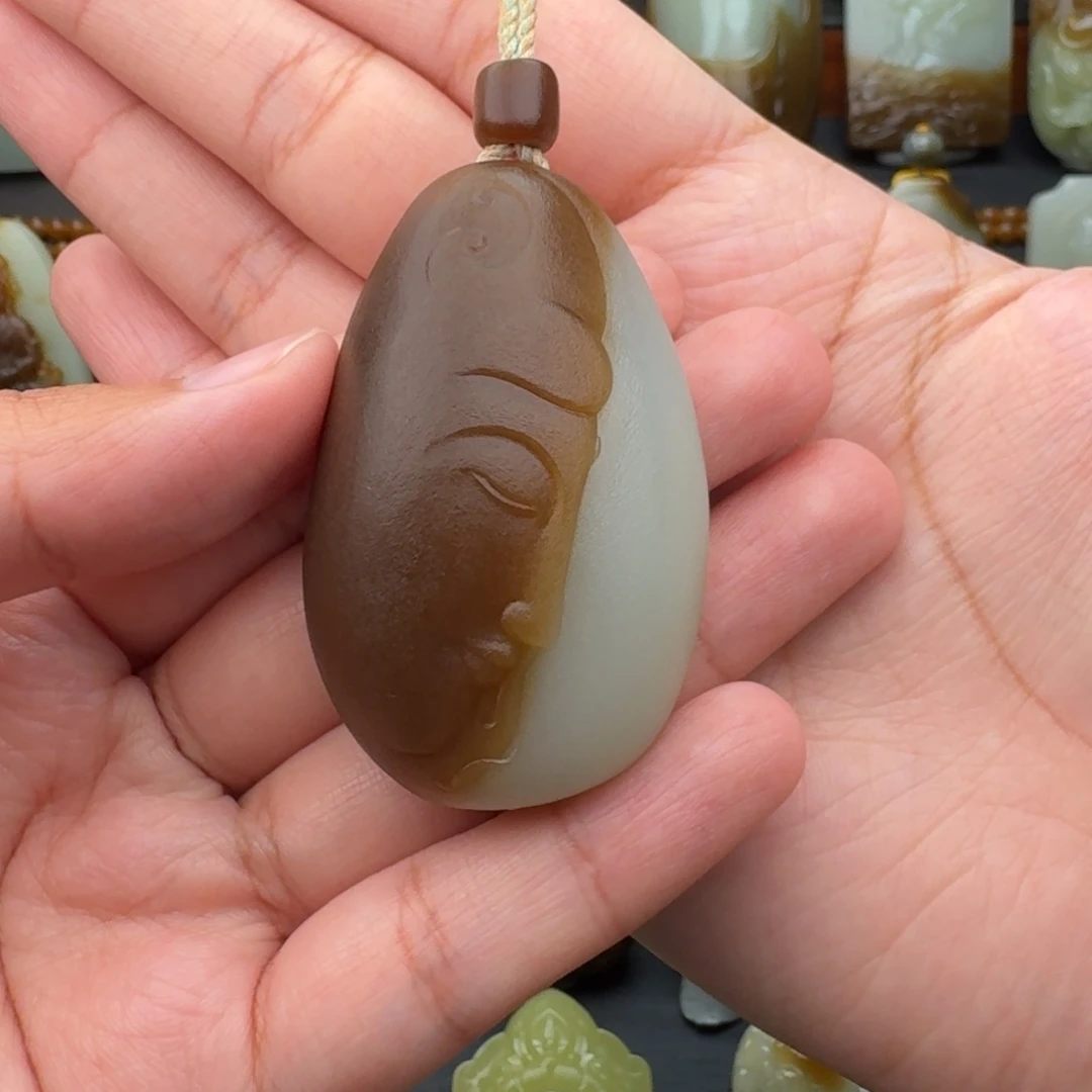 清***)定制和田玉一心向佛