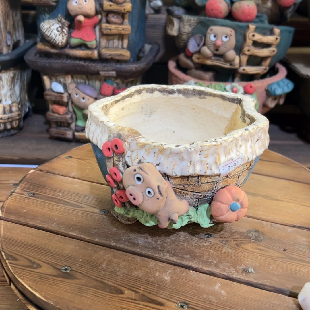 红陶嘻哈多肉花盆