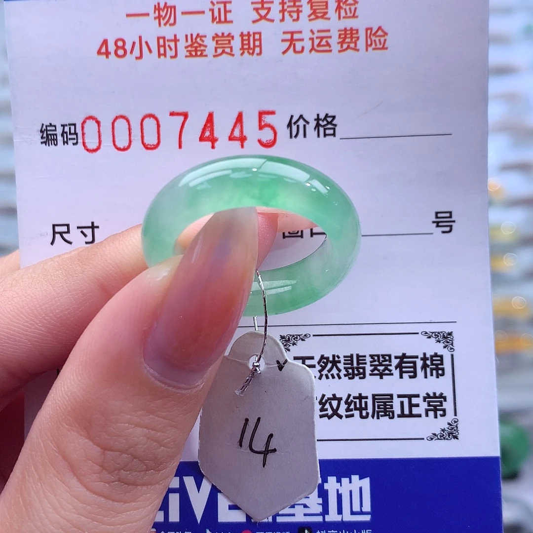 翡翠未镶嵌戒指天然