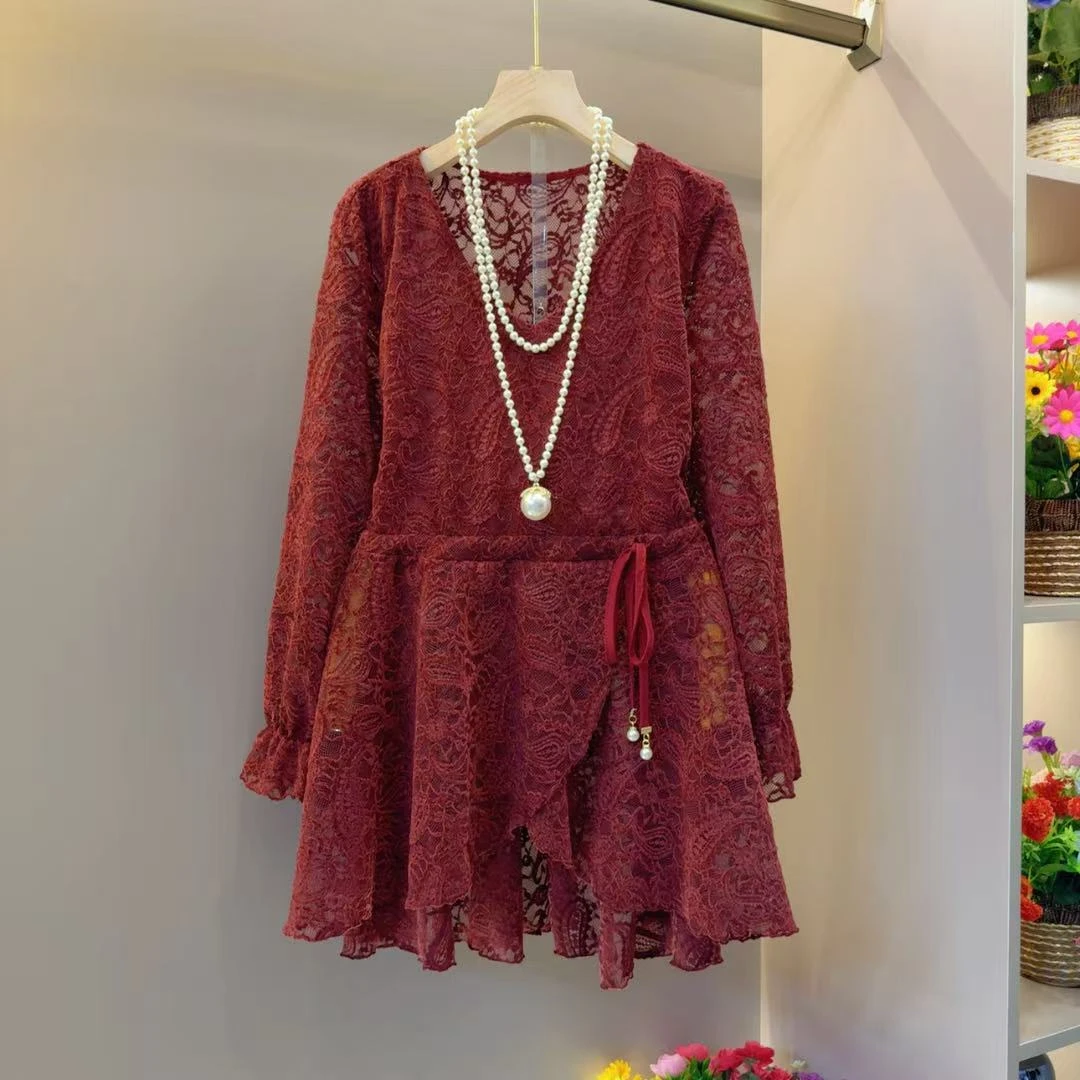 法式系带抽绳设计感小众超好看气质小衫衣长80左右