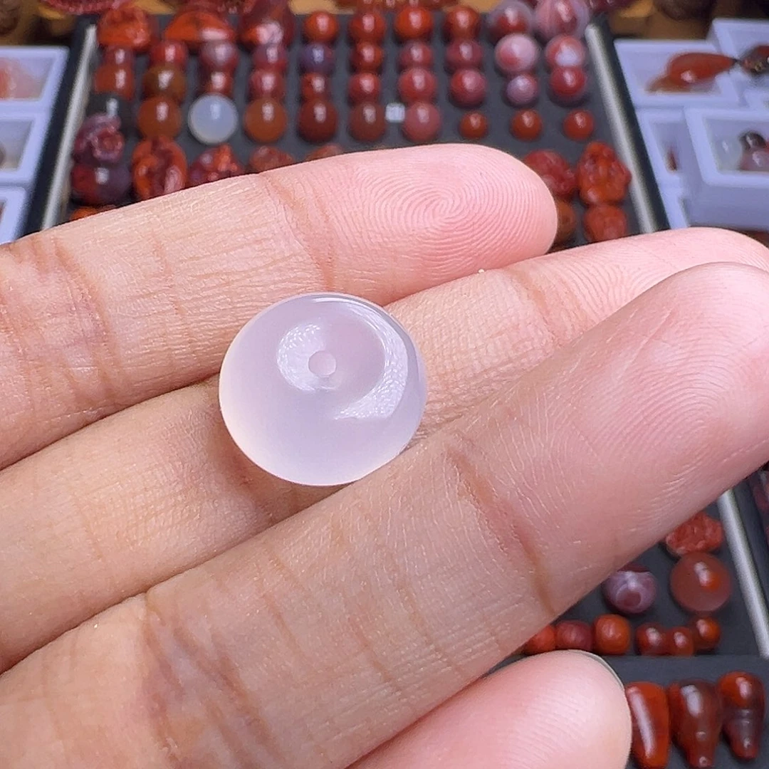 糯***猪玛瑙/玉髓未镶嵌珠宝奇石川料荔枝冻面包圈福利价