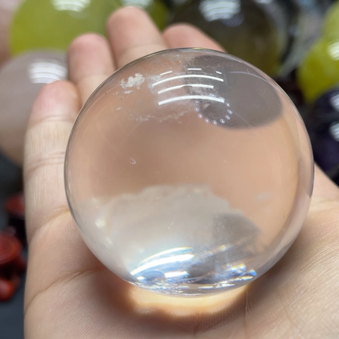 未镶嵌珠宝半成品水晶MM白水晶球C3013