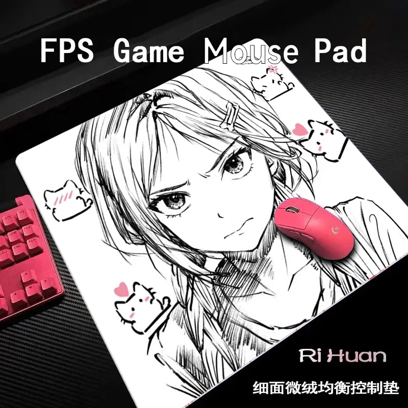 Kuroha 欲语Moment特别版(线稿)中性细面电竞鼠标垫FPS