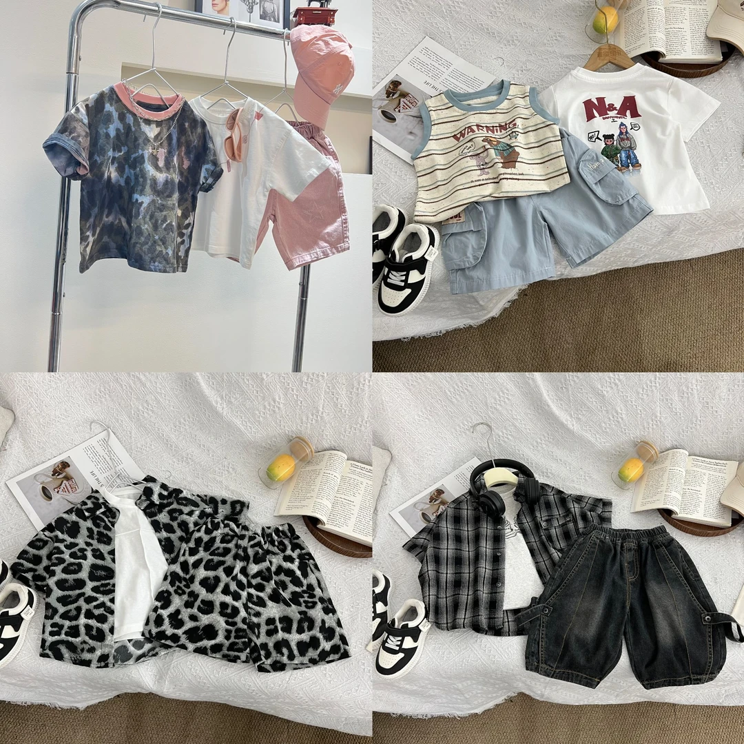 【2025单件夏款C301】2025夏季新款儿童休闲百搭时尚套装韩系风格