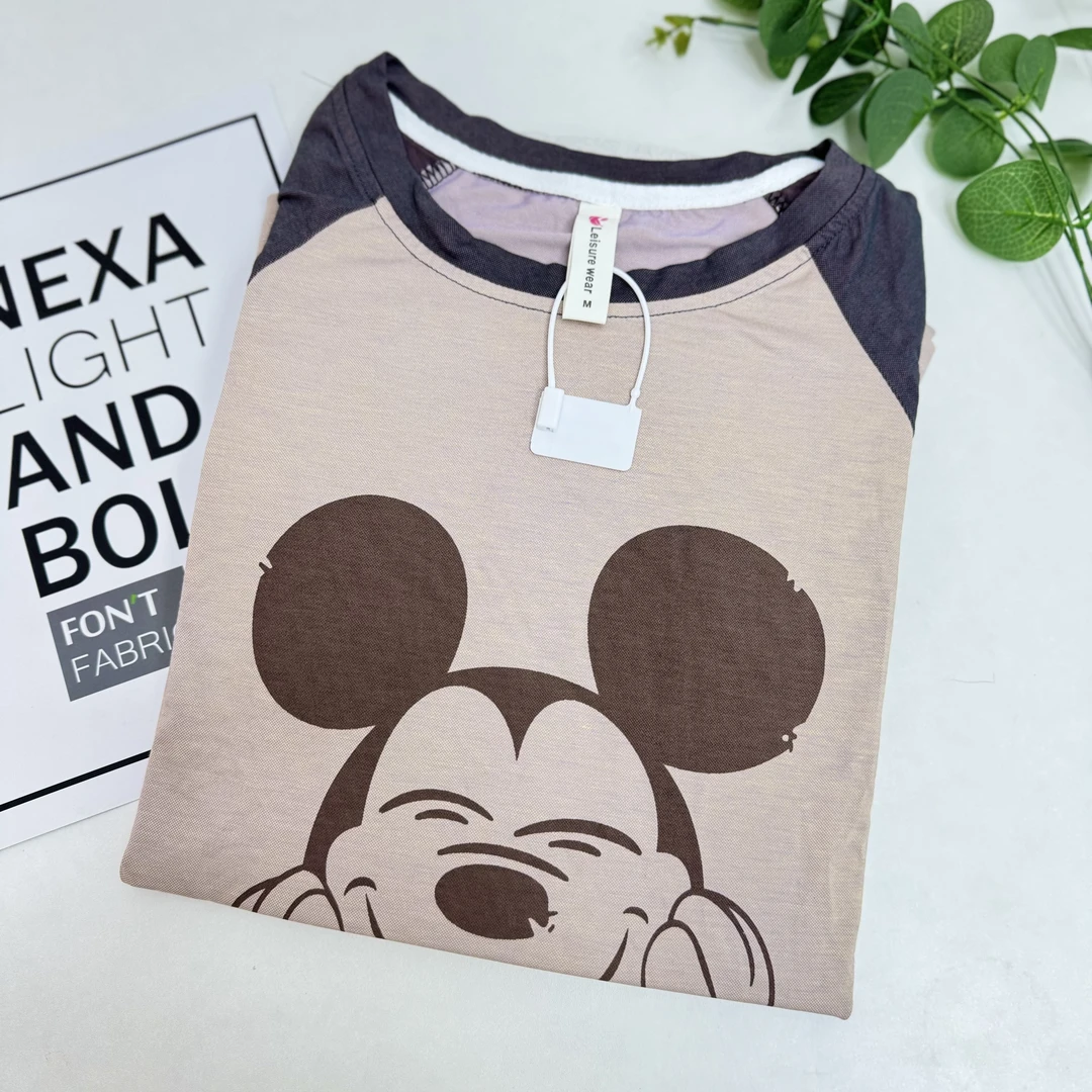 094#短袖短裤套头可居家可外出女士睡衣套装家居服