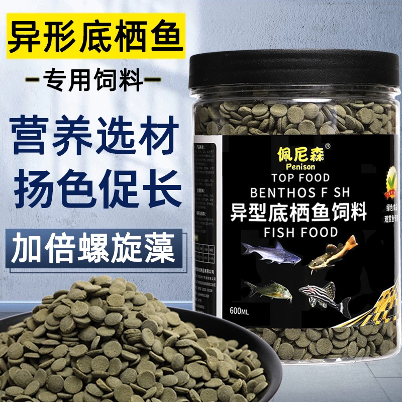 佩尼森异形鱼饲料底栖蓝鲨虎头鲨清道夫鼠鱼招财猫大帆胡子鱼粮食
