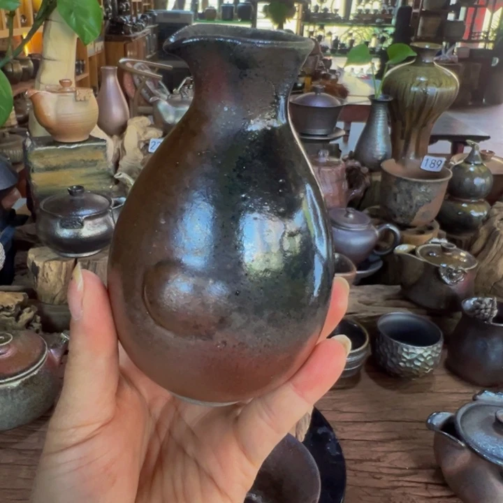 陶八*建水杨坤柴烧分酒器微瑕