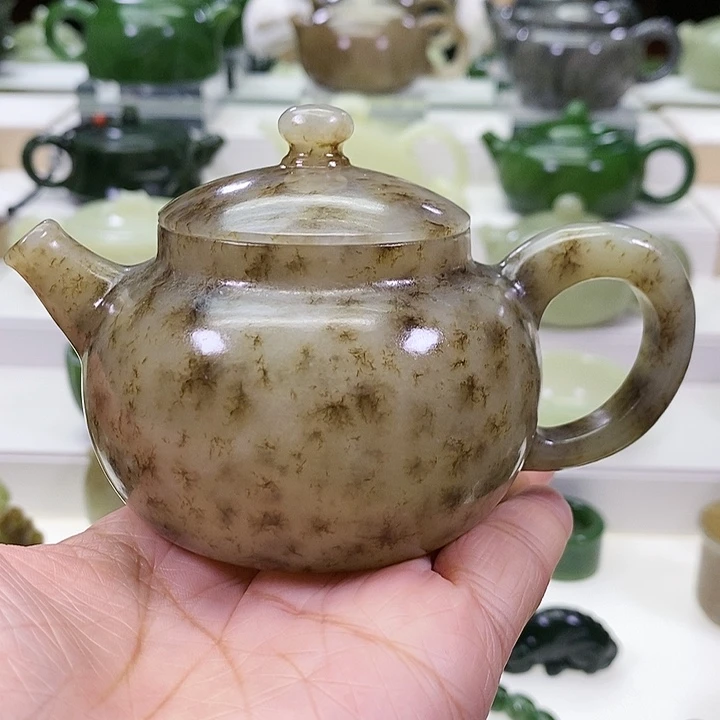 未镶嵌和田玉挂件茶壶160m l