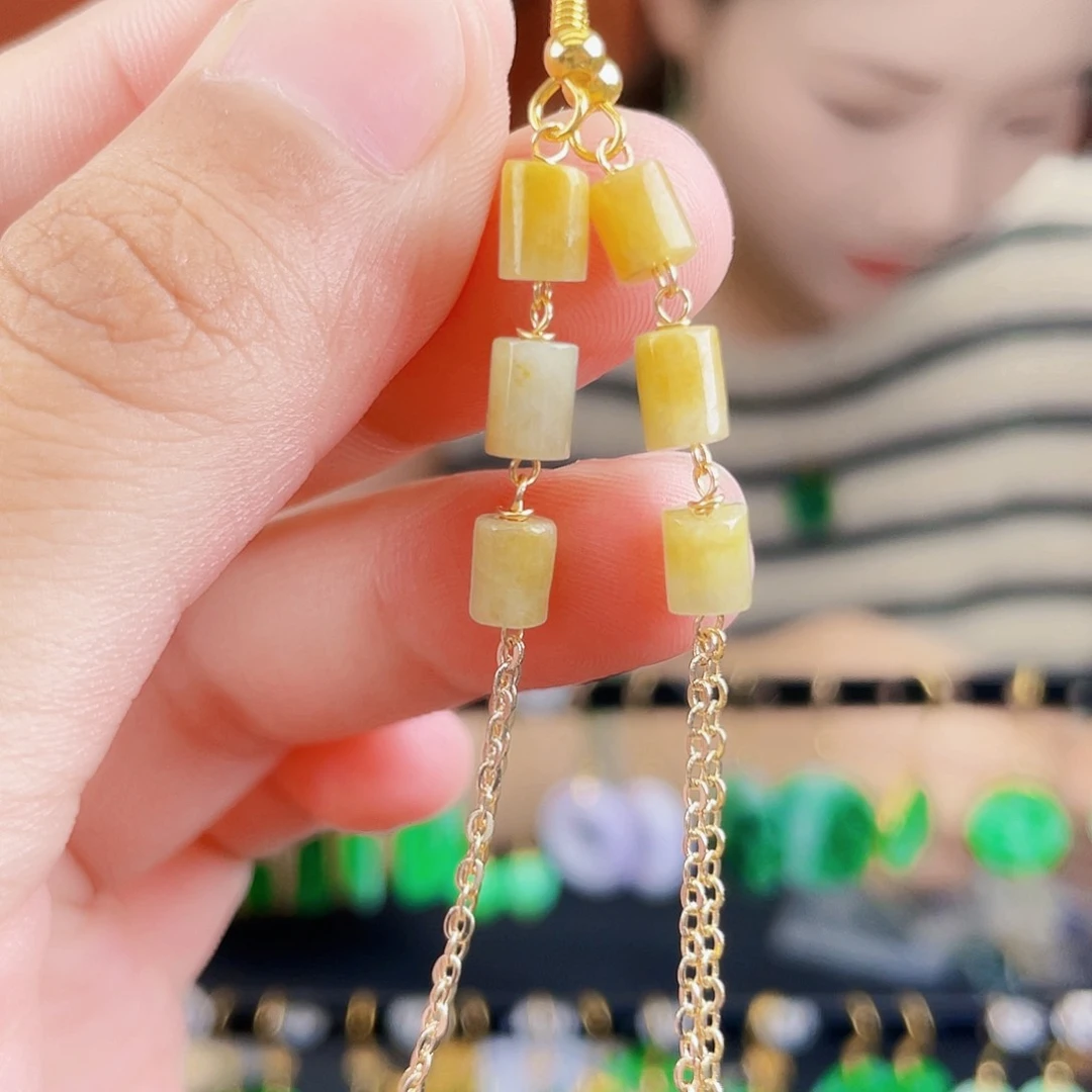 翡翠未镶嵌耳饰饰品